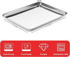 Cookie Sheets for Baking, Stainless Steel Baking Sheet Baking Pan Tray - Image 2