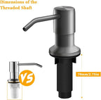 Soap Dispenser for Kitchen Sink, Built in Sink Soap Dispenser Lotion Dispenser - Image 4