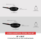 BRA COOKWARE Infinity 2-Piece Nonstick Frying Pan Set | 8 & 10.2 Inch Cast - Image 2