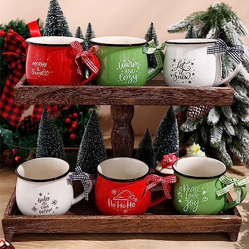 Sawysine 6 Set Christmas Coffee Mugs, Holiday Gift - Image 4