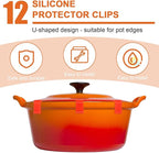 12pcs Dutch Oven Lid Protector Clips, Silicone Cookware Pan Protector Clips Pot - Image 2