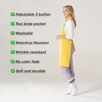 TOSHE Kitchen Apron Waterdrop Resistant Cotton Apron - Image 7