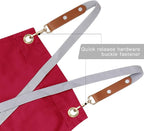 Mignongirl Chef Apron, Cross Back Apron - Image 2