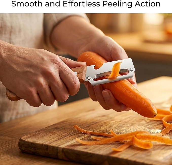 2 Pack Multifunctional Vegetable Peeler, Stainless Steel Blade - Image 3