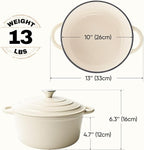 6 Quart Dutch Oven Pot with Lid, Non Stick Enameled Cast Iron Dutch Oven - Image 4