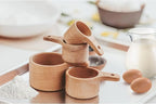 10 Piece Measuring Cups and Measuring Spoons Set, Handcrafted Wood Measuring - Image 4