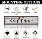 Coffee Metal Tin Signs, Fresh Brewed Coffee Served Daily Sign, Coffees - Image 3