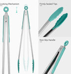 600ºF Heat Resistant Kitchen Tongs: U-Taste 16 in Extra Long Large Silicone - Image 6