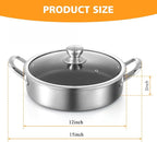 Toutrop Stainless Steel Saute Pan 12 inch Deep Frying Pan, 5 Quarts Nonstick - Image 7
