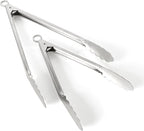 Martha Stewart Richburn 2-Piece Stainless Steel Tongs Set – 12-Inch and 9-Inch by MarthaStewart