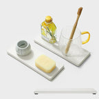 2PCS White Water Absorbing Diatomite Stone Drying Soap Dish Sink Vanity Tray - Image 8
