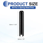 MECCANIXITY 60Pcs Slotted Split Roll Pins 1/5 Inch Dia. 1-1/5 Inch Length 65Mn - Image 2