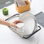 Over The Sink Stainless Steel Oval Colander - Image 8