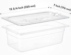 CURTA 6 Pack NSF Notched Food Pan Cover, 1/3 Size Clear Polycarbonate Lid - Image 2