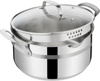 Jamie Oliver by T-fal Cook Smart 10-Piece Cookware Set, Uncoated Stainless Steel - Image 4