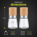 ZOLMER® Wooden Salt and Pepper Grinder Set | Natural Manual Ceramic Mill - Image 5