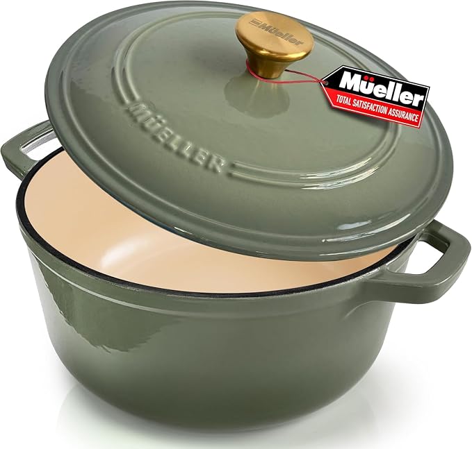 MUELLER HOME 4.5 Quart Enameled Cast Iron Dutch Oven by MUELLERHOME