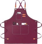 OUNLEN Chef Apron for Men Women Canvas Aprons by OUNLENAPRON