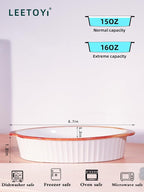 LEETOYI Porcelain Small Oval Au Gratin Pans, Baking Dish Set - Image 2