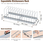 Housolution Cutting Board Organizer Rack, Expandable Baking Tray and Cookie - Image 3