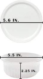 CorningWare FS16 16oz Round French White Casserole Dish w/F-16 French White - Image 6