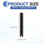 MECCANIXITY 120Pcs Slotted Split Roll Pins 1/10 Inch Dia. 1 Inch Length 65Mn - Image 2