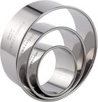 Cookie Cutter Set, Measuring 2'', and 4'', Round Metal Baking Rings by FUNUTTERS