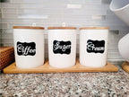 Ceramic Sugar Bowls with Bamboo Lids and Spoons-June Sky Muti-Functional Round - Image 2