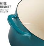 Martha Stewart Gatwick 7-Quart Enamel Cast Iron Dutch Oven – Emerald Ombre - Image 8