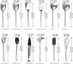 Kitchen Cooking Utensils Set 26 Pieces, Stainless Steel Heavy Duty Sturdy - Image 2