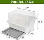 Dish Drying Rack, Plastic Plate Cup Dryer Holder - Image 2