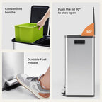 DUMOS Kitchen Trash Can, 2×8-Gallon Garbage Can - Image 5