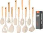 Silicone Cooking Utensils Set of 10 by TesQita