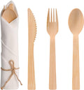 Pre Rolled Napkin and Bamboo Cutlery Set by Aowutus