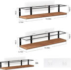 Spice Rack Self-Adhesive or drilling, Rustic Style Hanging Spice Rack, Spice - Image 2