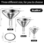 WALFOS Mini Stainless Steel Funnels, - Image 4