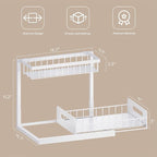 VUSIGN 2 Pack Under Sink Organizer and Storage, 2 Tier Under Cabinet Organizer - Image 3