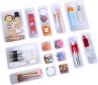 Kutesna 25 PCS White Drawer Organizer Set, 4 Size Interlocking Plastic Storage - Image 7