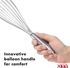 OYV 12" Whisk for Cooking, Ergonomic Handle, Dishwasher Safe 18/10 Stainless - Image 4