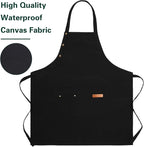 Apron for Men Women with Adjustable Straps and Large Pockets, Canvas Cotton - Image 4