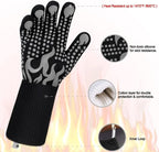 Comsmart BBQ Gloves, 1472F Heat Resistant Silicone Non-Slip Oven Mitts - Image 4