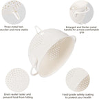 Metal Colander 5 Quart Powder Coated Self-draining Metal Strainer - Image 5