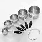 EDELIN Measuring Cups and Magnetic Measuring Spoons Set, Stainless Steel 5 Cups - Image 3