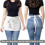 Dreamology Waitress Apron with Pockets, Short Aprons with Pockets, Waist Aprons - Image 2