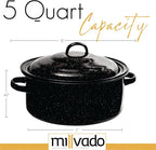 Millvado Granite 5 Qt Stockpot, Nonstick Soup Pot - Image 5
