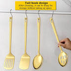 Homquen Gold Kitchen Utensils Set 4pcs, Titanium Gold Plating Stainless Steel - Image 8