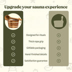 Red Cedar Sauna Bucket and Ladle Set 4L - Image 7