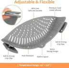 YEVIOR Clip on Strainer for All Pots Pan, Silicone Pasta Strainer Kitchen - Image 2