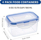 KIGI 6OZ Small Mini Plastic Food Storage Containers - Image 2