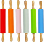 6 Pack Small Rolling Pin for Kids, Kids Rolling Pin for Home Kitchen by Miokun